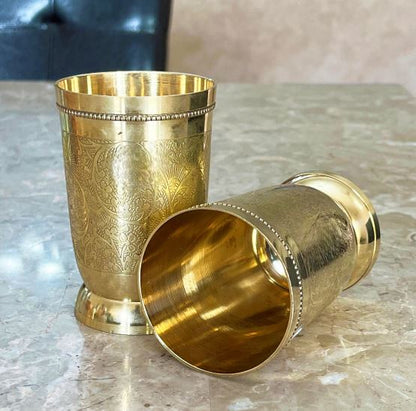 Brass Glass, Brass water glass handcrafted Capacity - 200ml