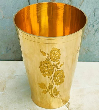 Pure Brass Handmade Water Glass, Lassi Glass, Drinkware & Serveware