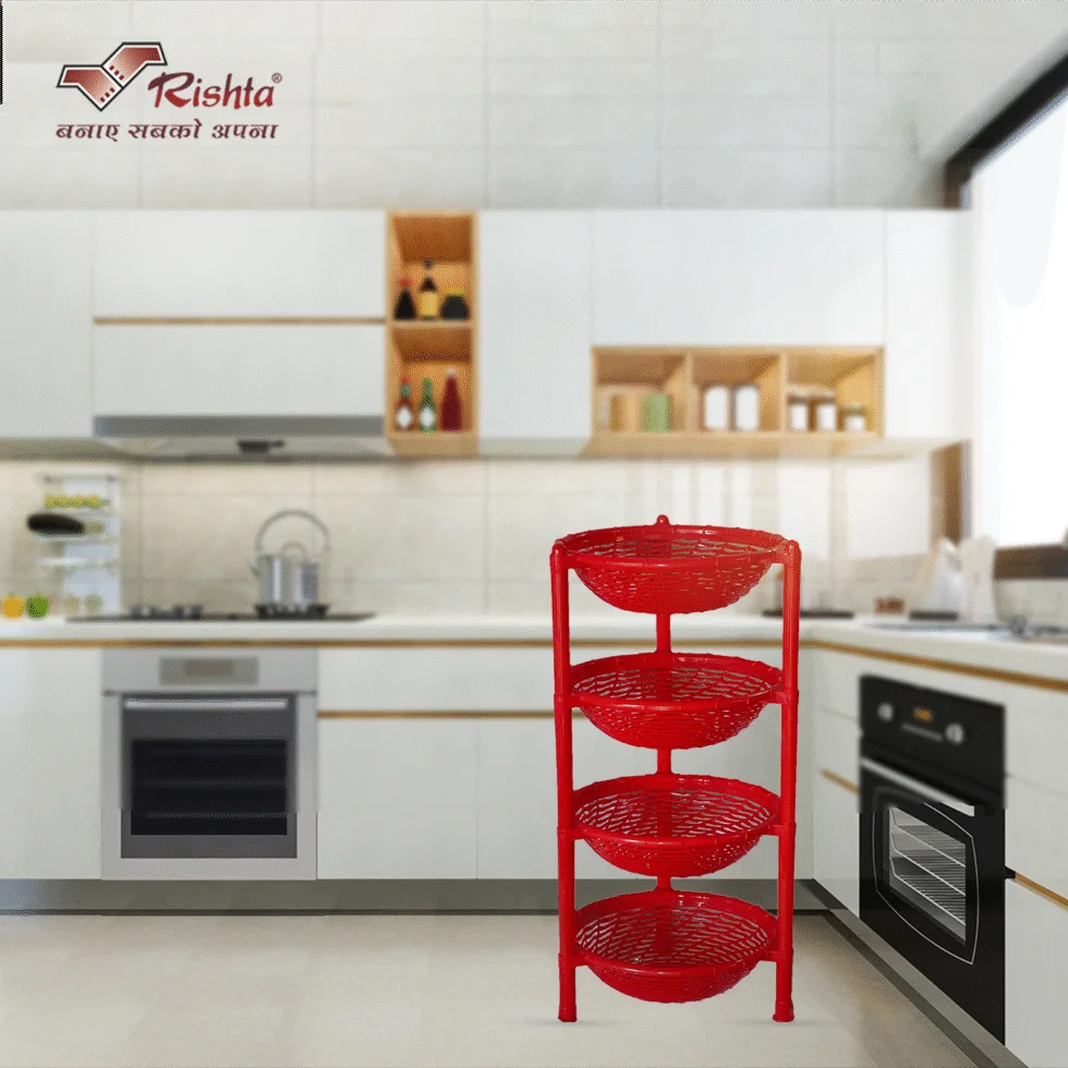 Spiral Plastic Basket Rack – 4 Layer AND 3 Layer