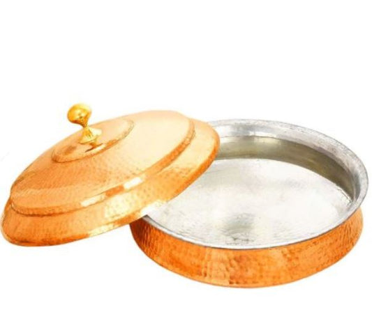 Pure Copper biryani handi with lid